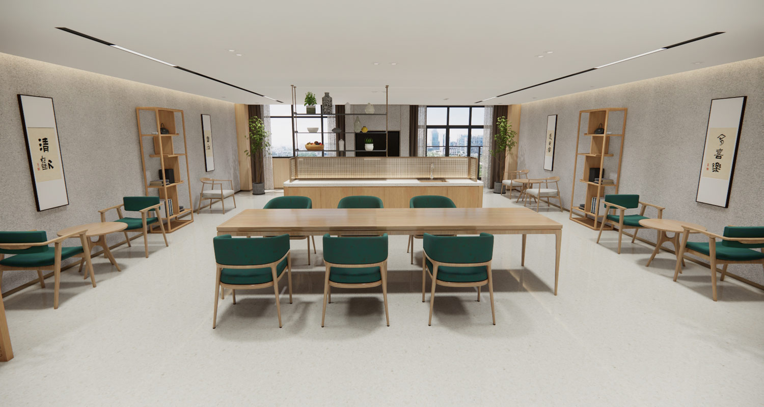 Suelo de PVC antideslizante para residencias de ancianos, seguro y con absorción de impactos.